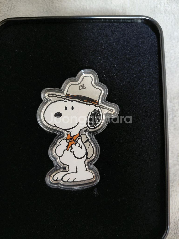 스누피 1온스 색체 실버바 은화 기념--3