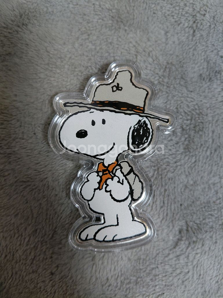 스누피 1온스 색체 실버바 은화 기념--0