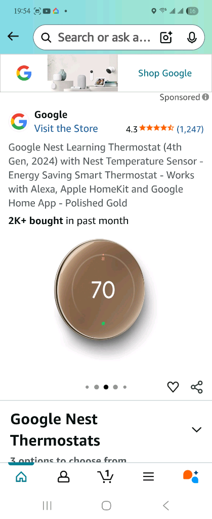 네스트 온도조절기 4세대 이미지