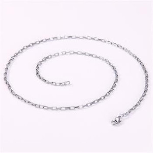 새 46cm 18K White GF 고리 목걸이 선물