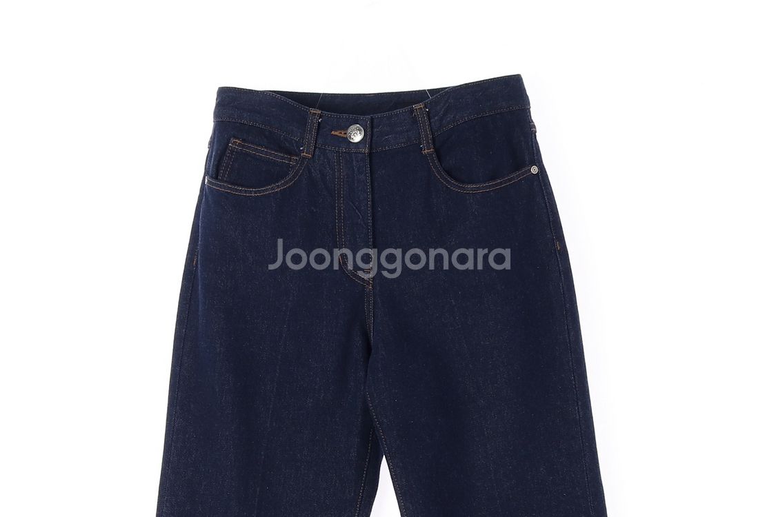 [S]타임 진청 생지 레직기 와이드 데님 진 청바지--1