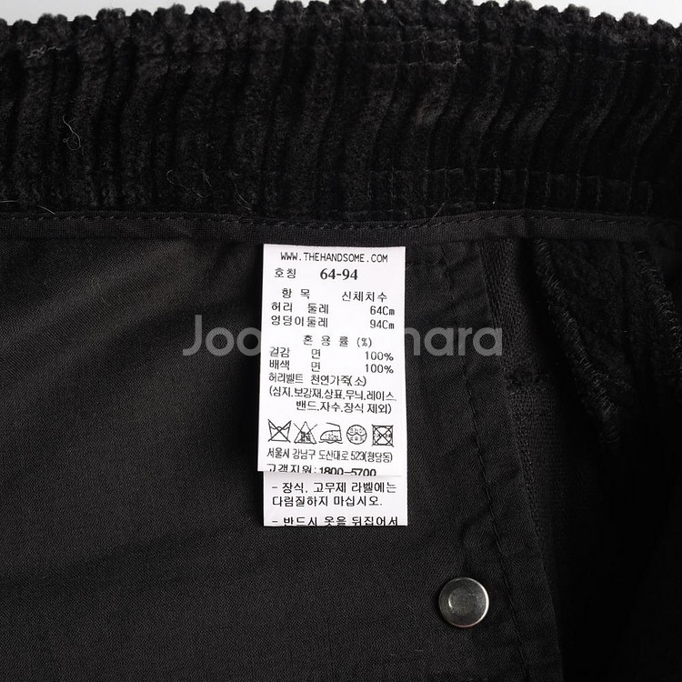 [S]타임 벨트세트 블랙 코듀로이 카고 버뮤다팬츠 반바--5