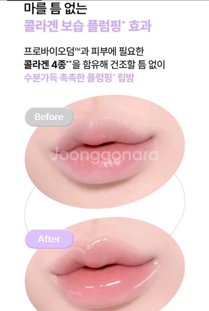 바이오힐보 프로바이오덤 콜라겐 볼륨 립밤 새상품--6