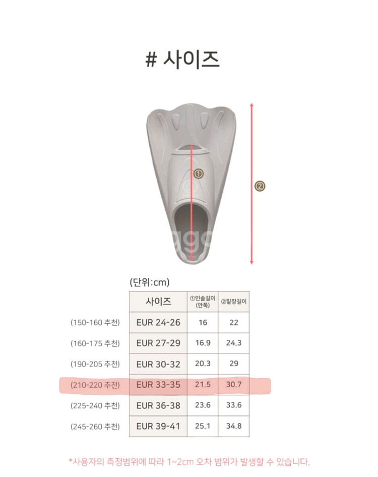 지아지조 숏핀 키즈 유아 어린이 오리발--3