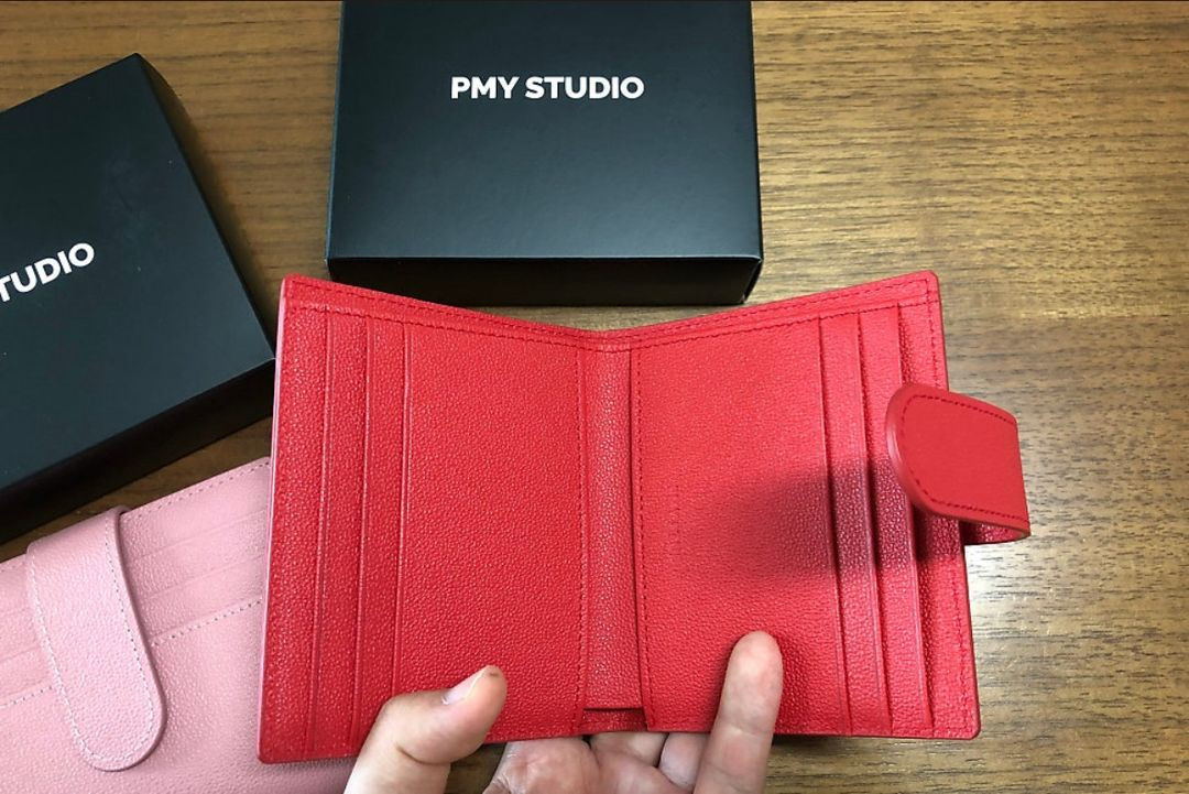 하준맘 지갑PMY STUDIO 빨간색 카드지갑 이미지