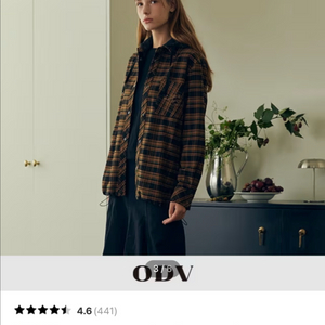 ODV 체크 후드 자켓