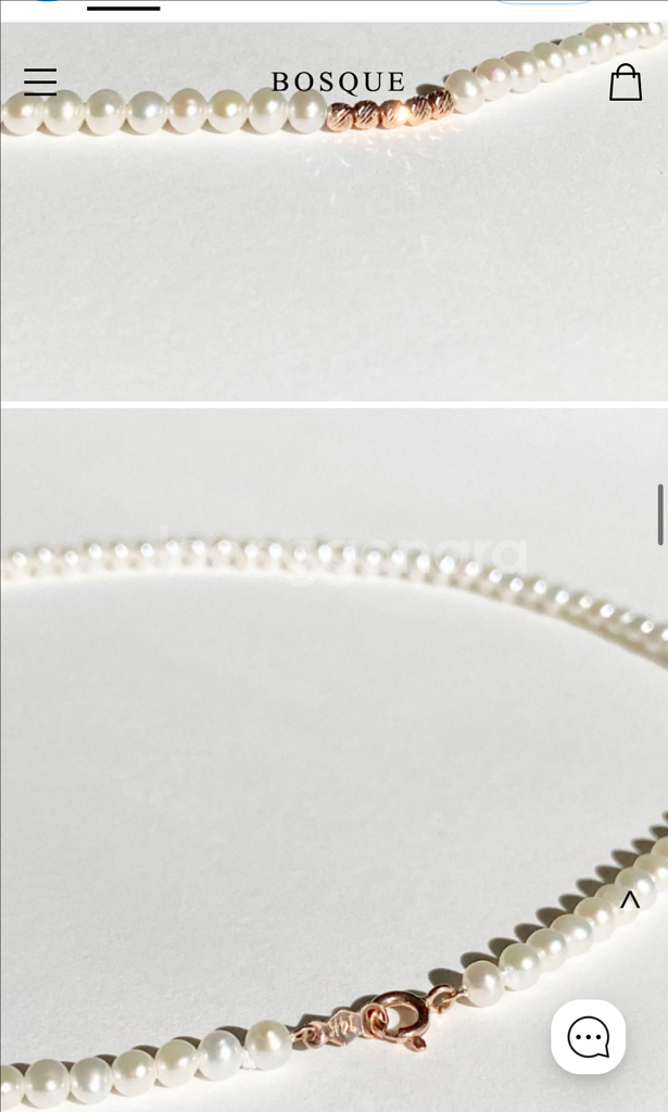 보스크 진주 목걸이 14k /38cm--4