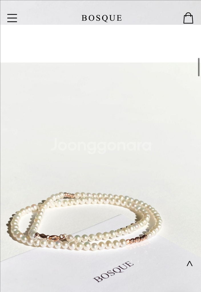 보스크 진주 목걸이 14k /38cm--7