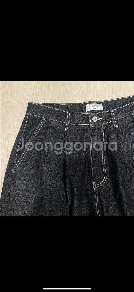 후브스 투턱 벌룬 데님 팬츠 [블루]--6