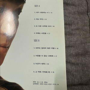 조하문 3집 LP 민트급 판매합니다