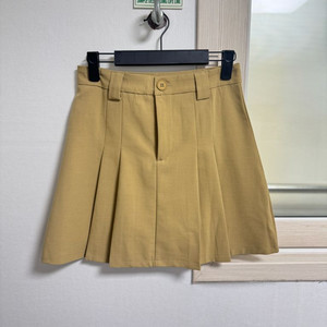 옐로우 플리츠 미니 스커트 (s)