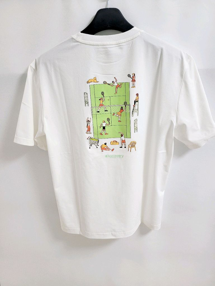 새상품)디스커버리 공용 세미오버핏 반팔티 100,110--5