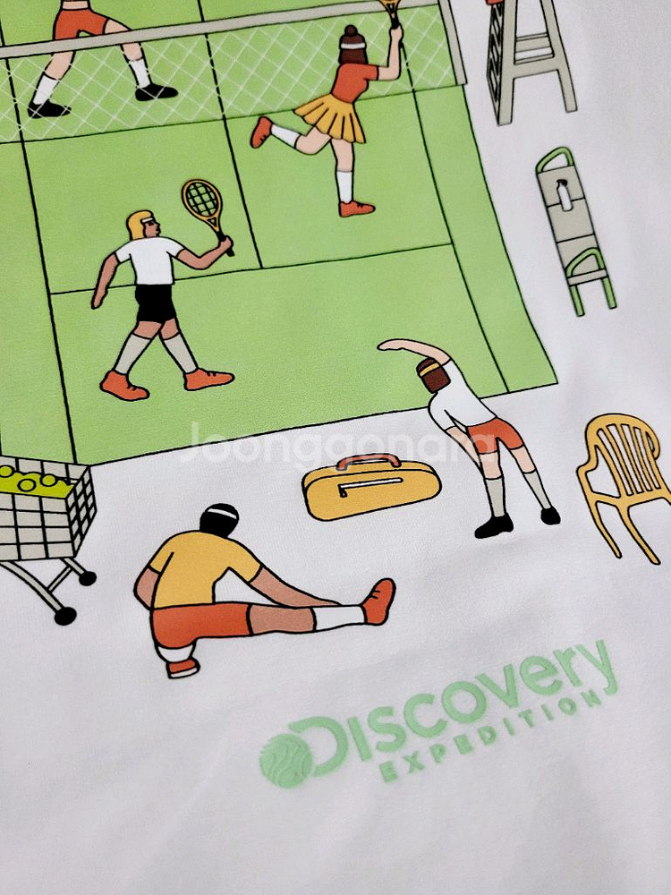 새상품)디스커버리 공용 세미오버핏 반팔티 100,110--8