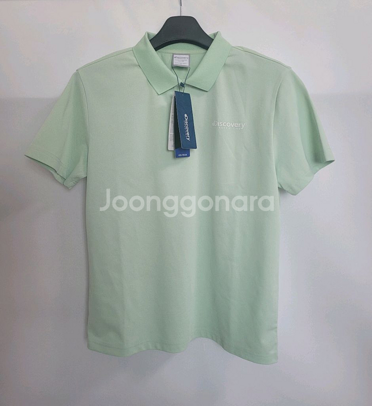 새상품)디스커버리 남성 기능성 캐주얼 반팔카라티--0