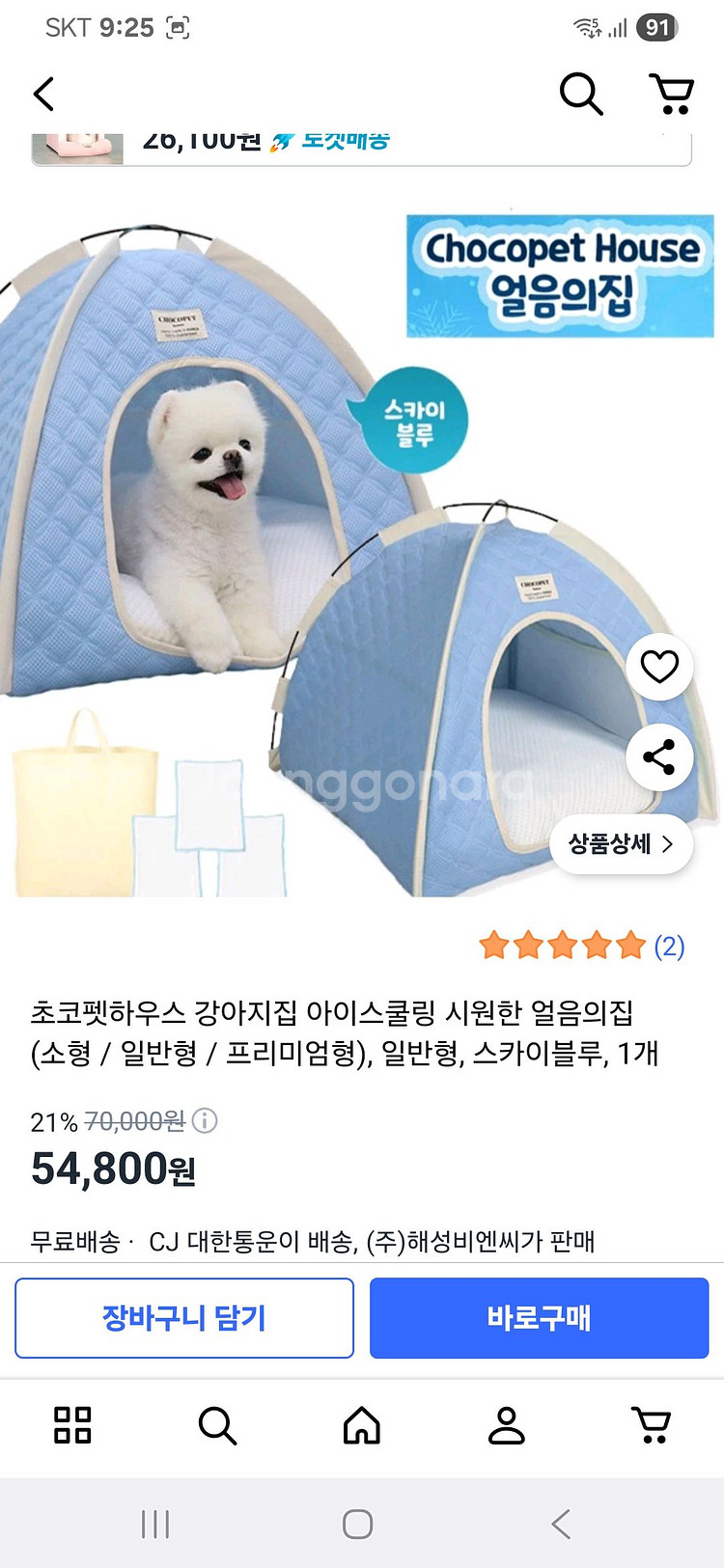 초코펫 강아지 쿨링 하우스--2