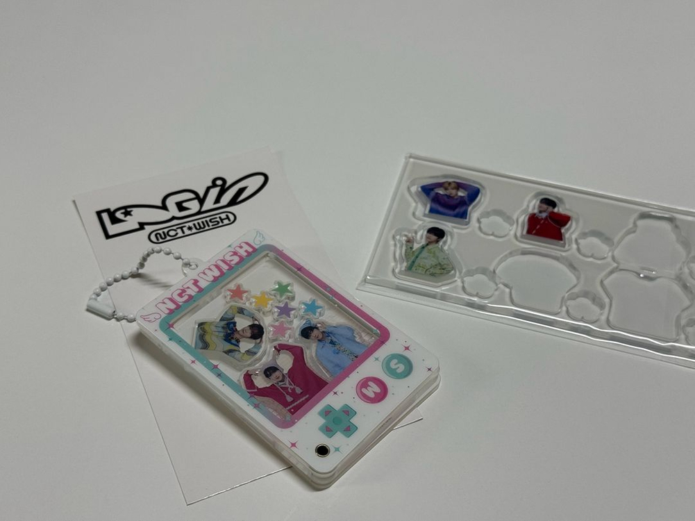 엔시티 위시 일본 로그인MD 셰이커 키링-미개봉 새상품--2