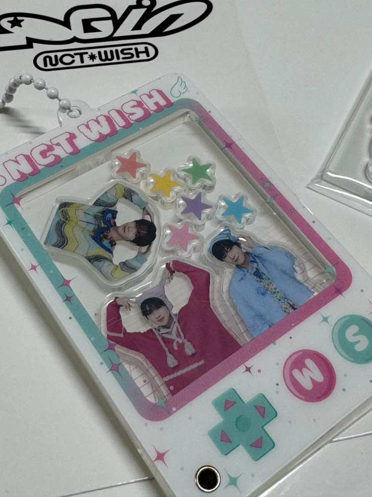 엔시티 위시 일본 로그인MD 셰이커 키링-미개봉 새상품--1