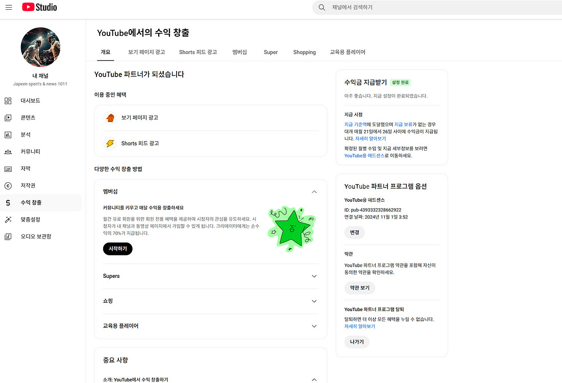 3.2천명 일본 시청자층 수익화 유튜브 채널--2