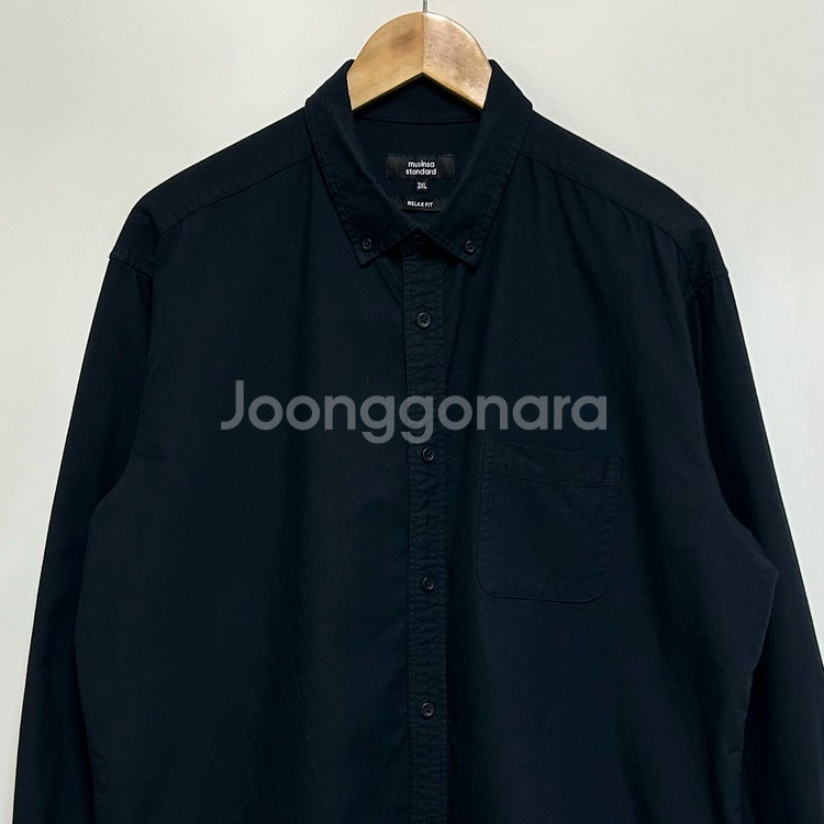 [남자 115]무신사스탠다드 릴랙스핏 네이비 셔츠--1