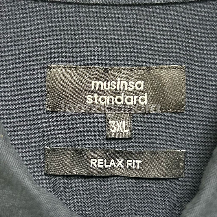 [남자 115]무신사스탠다드 릴랙스핏 네이비 셔츠--4