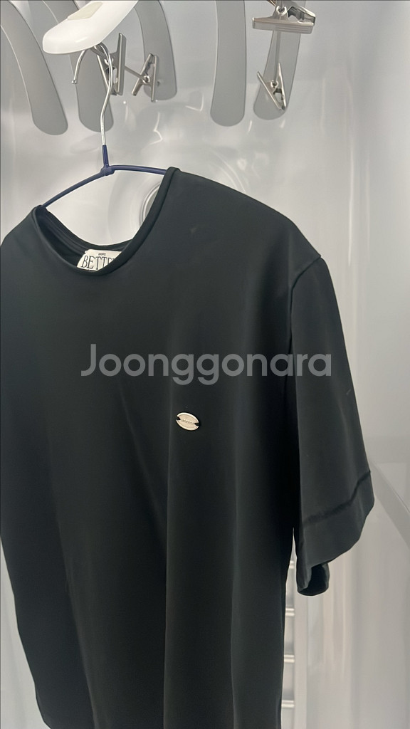 노운베러 소프트 베이직 로고 티셔츠 (블랙)--3