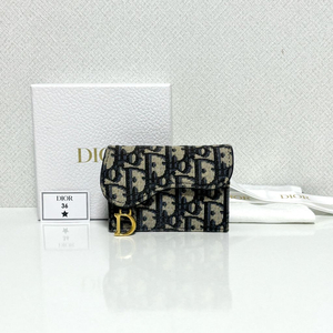 디올 새들 블룸 플랩 카드지갑