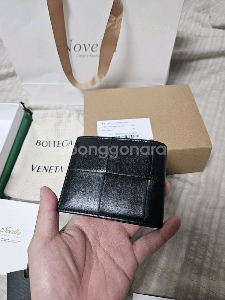 보테가 베네타 반지갑 블랙--0