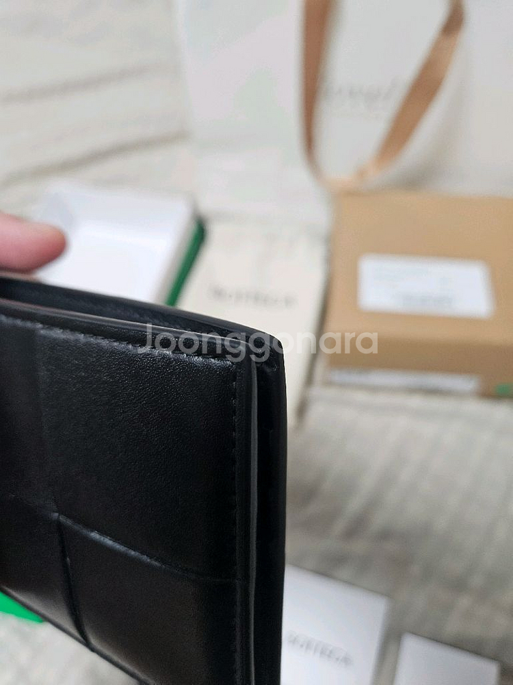 보테가 베네타 반지갑 블랙--7