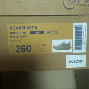 아식스 노바블라스트5 260mm 노바5 와이드 2E