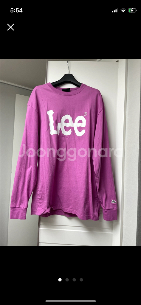 Lee 핑크 긴팔 티셔츠--0