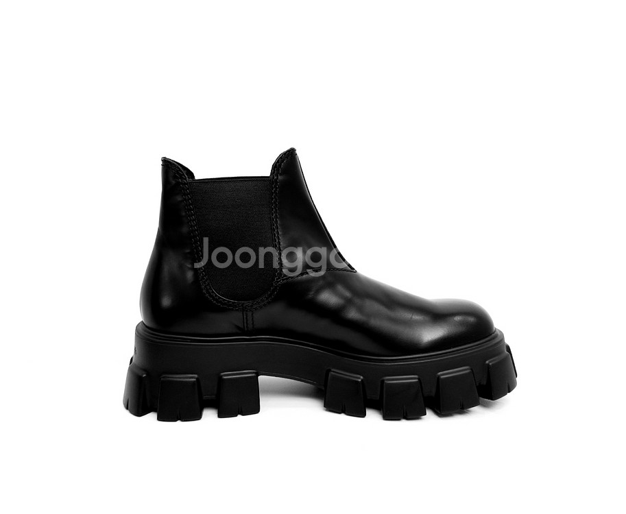 [9] 프라다 남자 모놀리스 브러시드 레더 챌시 부츠--2