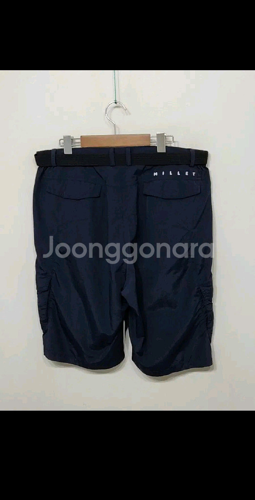 (36) 밀레 카고 반바지 네이비 등산복 하프팬츠 벨트--4