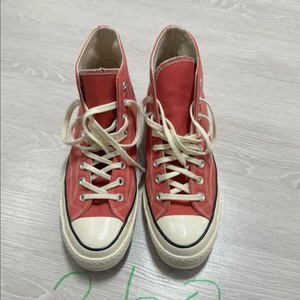컨버스 하이 척70 핑크 레드 260 실착 1회