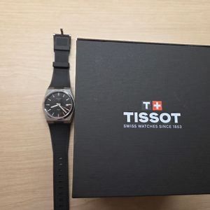 티쏘 prx 검판 40mm 쿼츠(블랙, 러버밴드)