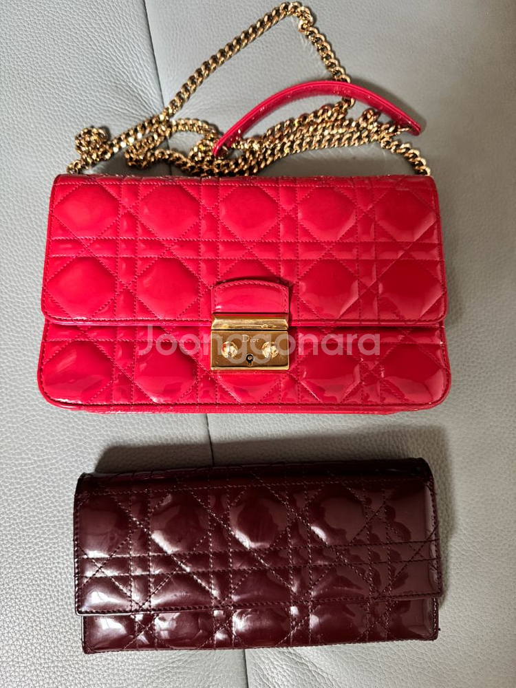 디올 까냐쥬 백이랑 장지갑겸 클러치백 두개--0