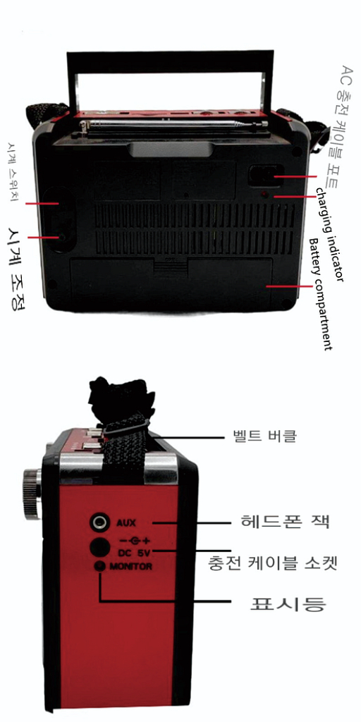 M-35bt 멀티 효도라디오 블루투스 스피커--7