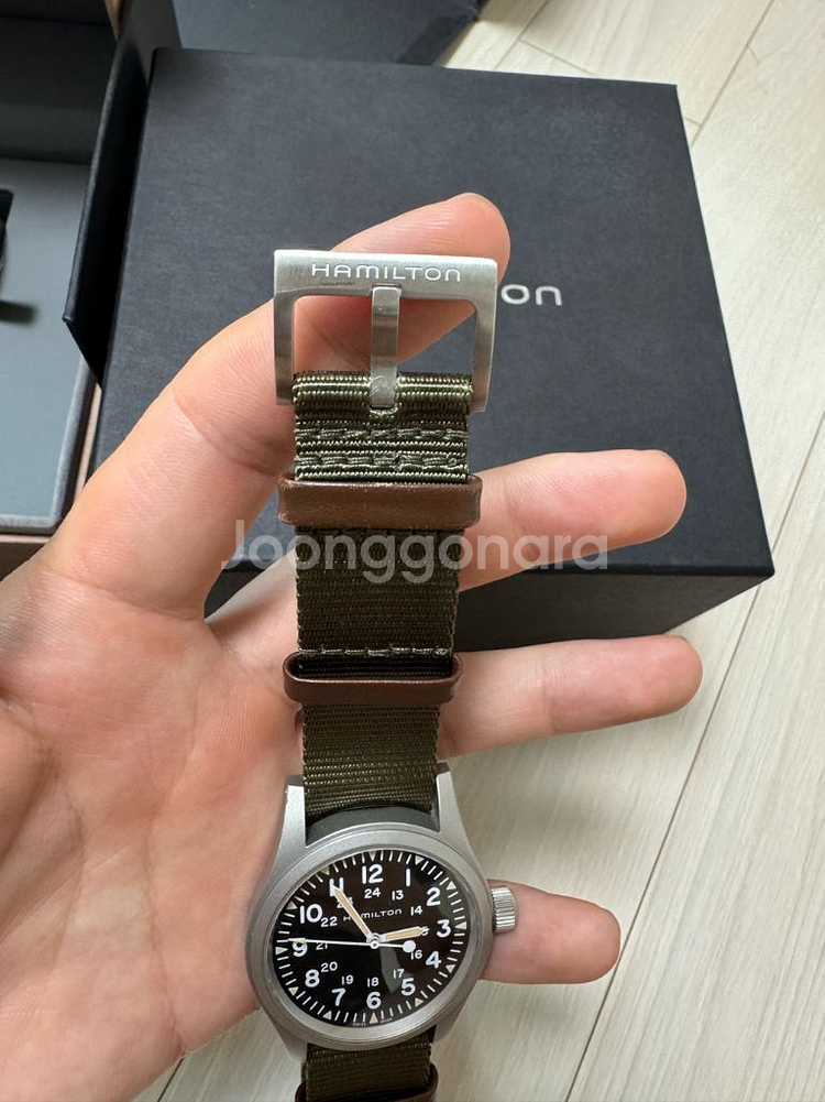 해밀턴 카키 필드 메카니컬--4