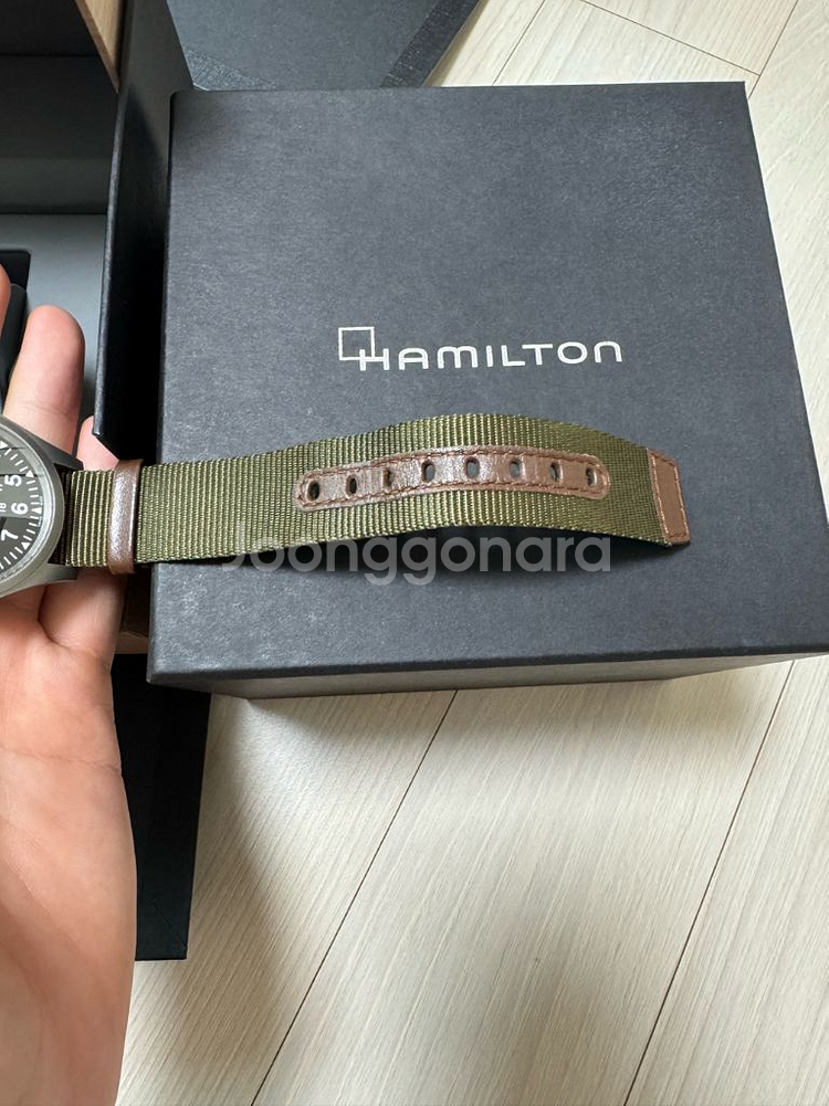 해밀턴 카키 필드 메카니컬--5