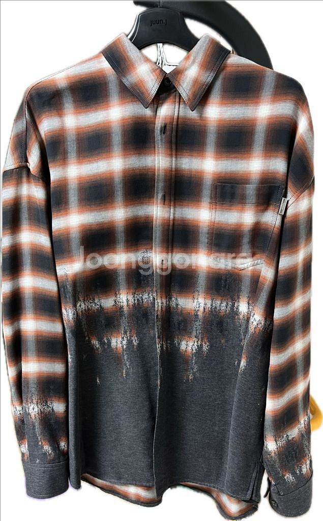 준지 24FW 루즈핏 보더체크셔츠 48사이즈--3