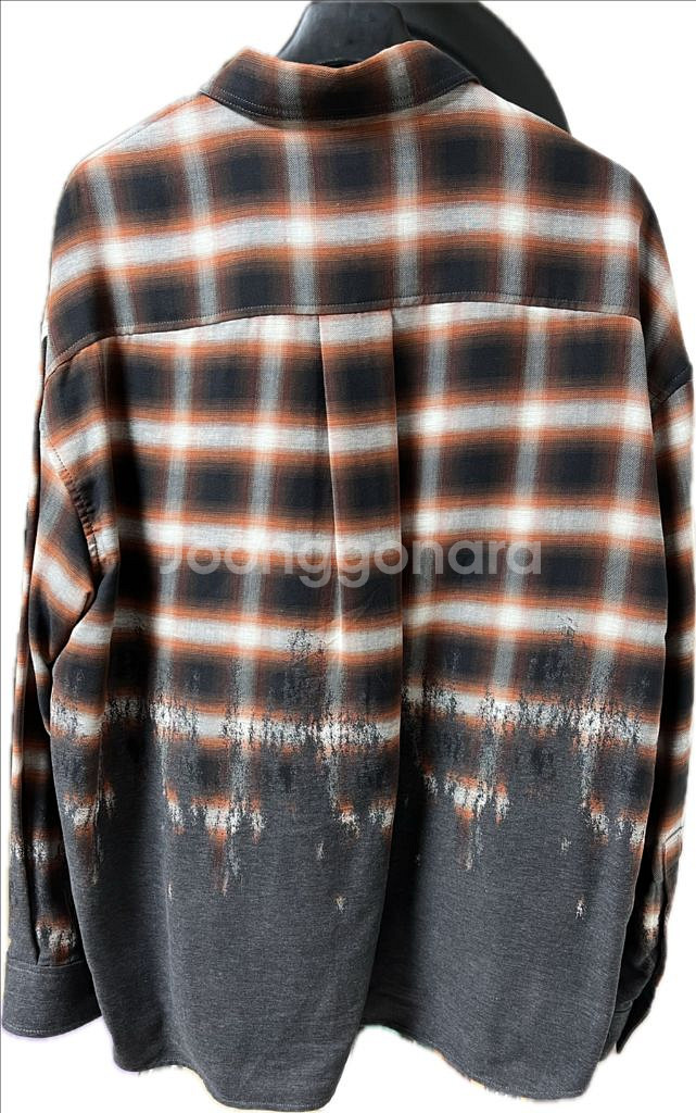 준지 24FW 루즈핏 보더체크셔츠 48사이즈--4