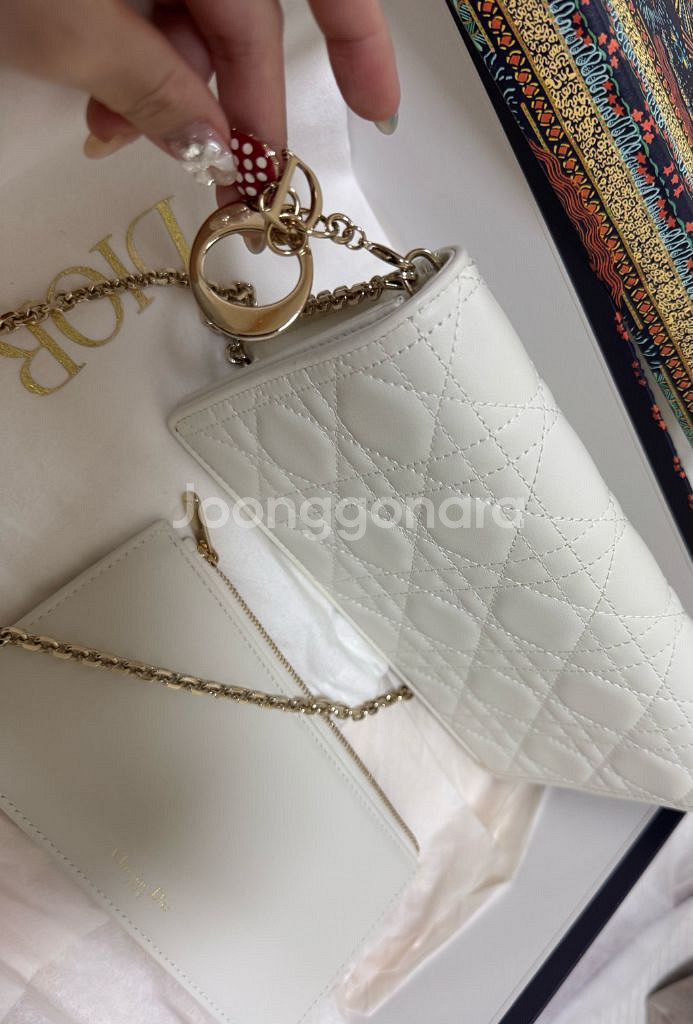 디올 레이디 체인 파우치--5