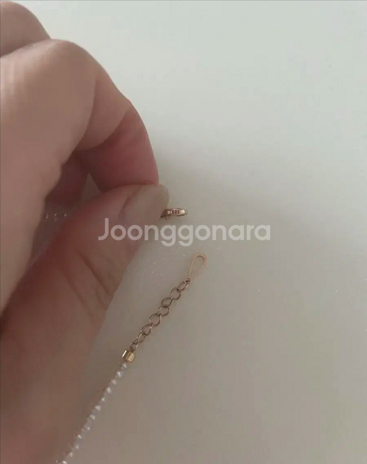 14k 로즈골드 팬던트 진주목걸이--3