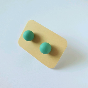 1cm 파스텔 블루 볼 귀걸이 / 패션 이어링