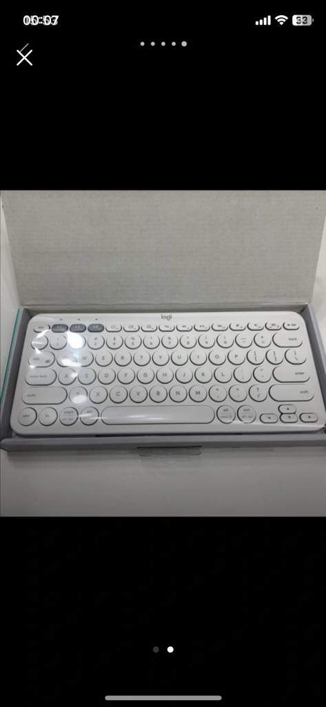 로지텍 K380 멀티 블루투스 키보드 화이트 새상품 이미지