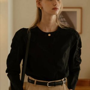 틸아이다이 Shirring line blouse_Bla
