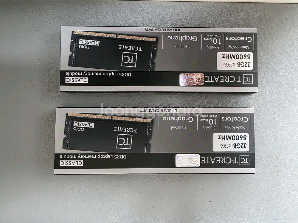 미개봉 노트북ddr5 RAM 32gb 5600 2개--1