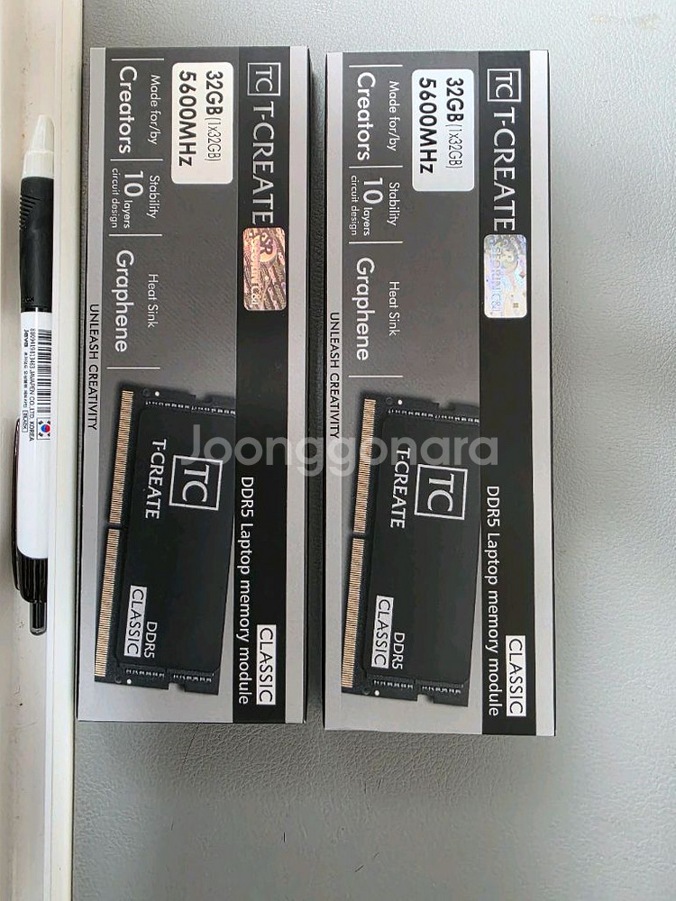 미개봉 노트북ddr5 RAM 32gb 5600 2개--0