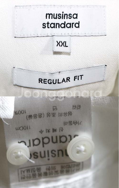 무신사스텐다드 옥스포드 화이트 남방 110 REGULA--1