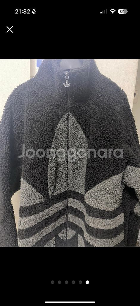 아디다스 빅 트레포일 쉐르파 재킷--5
