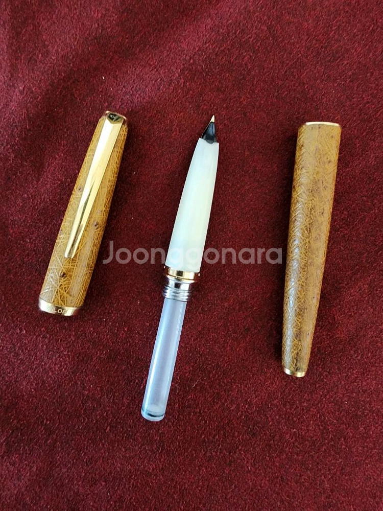 만년필 세일러 빈티지 가죽배럴 18K F닙--7